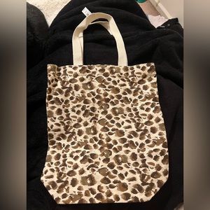 small cheetah print old navy tote bag
